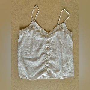 A&F white linen tank